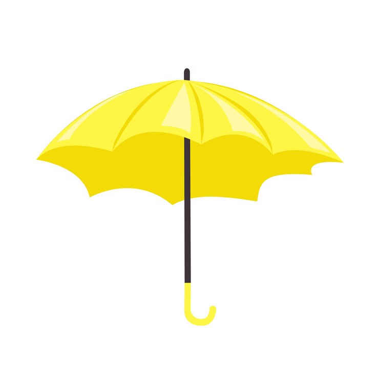 Vettore ombrello giallo