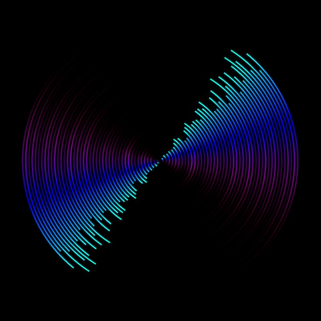 Onda sonora multicolore dallo sfondo dell'equalizzatore