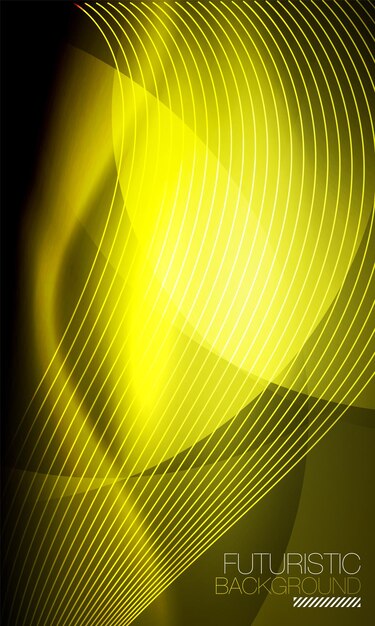 Ondata di particelle di fumo liscia big data techno sfondo con elementi fluenti incandescenti concetto hitech