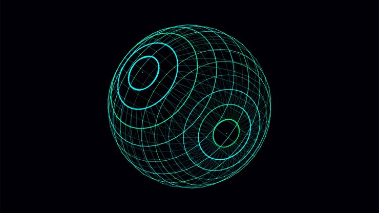 Vettore ondata di particelle sfondo astratto con un'onda dinamica illustrazione vettoriale di big data