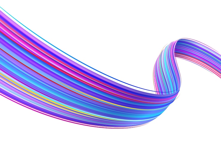 Vettore ondata dinamica astratta colorata su sfondo bianco per banner in stile tecnologico