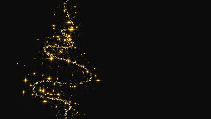 Ondate d'oro luccicanti di confetti e polvere di stelle