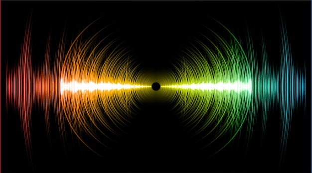 Onde sonore che oscillano luce oscura