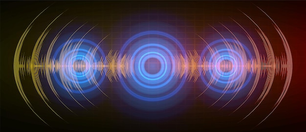 Onde sonore che oscillano luce oscura