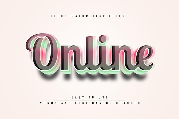 Online - design con effetti di testo modificabili