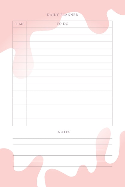 Organizzatore mensile settimanale giornaliero Planner per fare la lista con un design carino e colorato