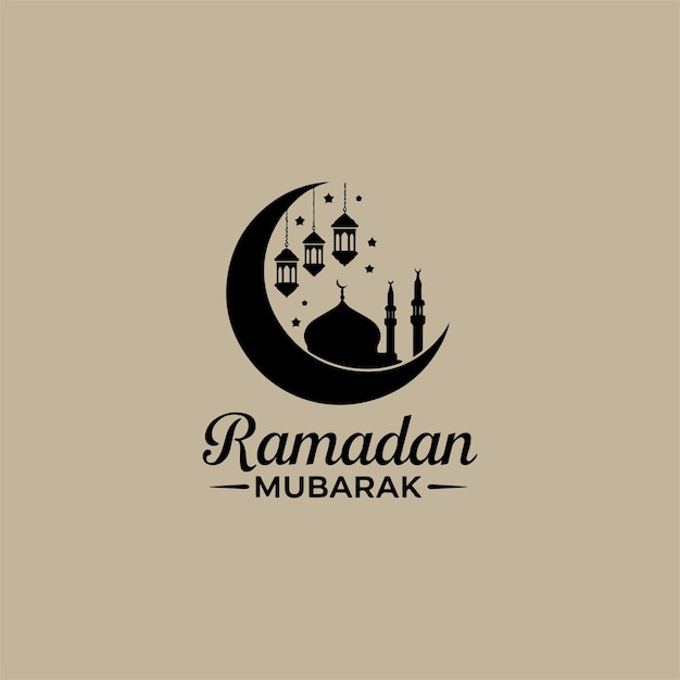 Oriental Greeting Design per la cultura o il logo islamico specialmente per il Ramadan Vector template design