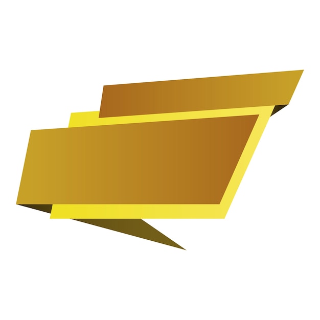 Origami vendita banner etichetta badge modello di progettazione vuoto