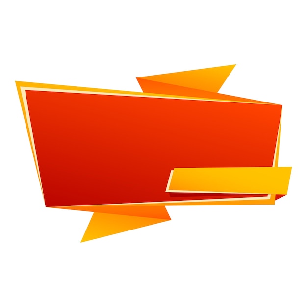 Origami vendita banner etichetta badge modello di progettazione vuoto