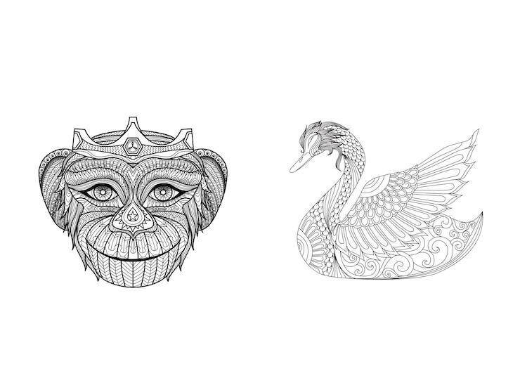 Vettore ornamenti line art modello vettoriale vettoriale nastri corallo vettoriale freccia line art freccia rotonda vettoriale floreale