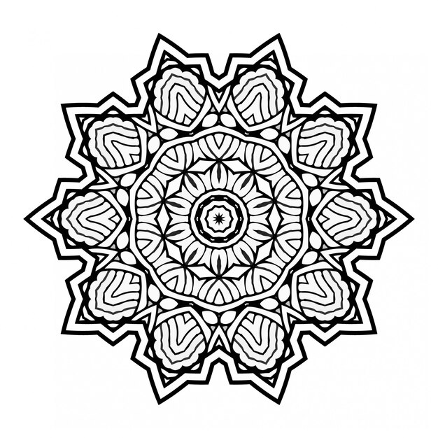 Ornamento astratto rotondo con stile mandala