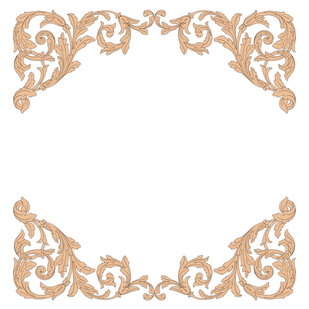 Ornamento barocco classico. Filigrana elemento decorativo di design.