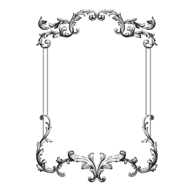Vettore ornamento barocco classico. filigrana elemento decorativo di design.
