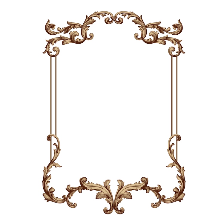 Vettore ornamento barocco classico. filigrana elemento decorativo di design.