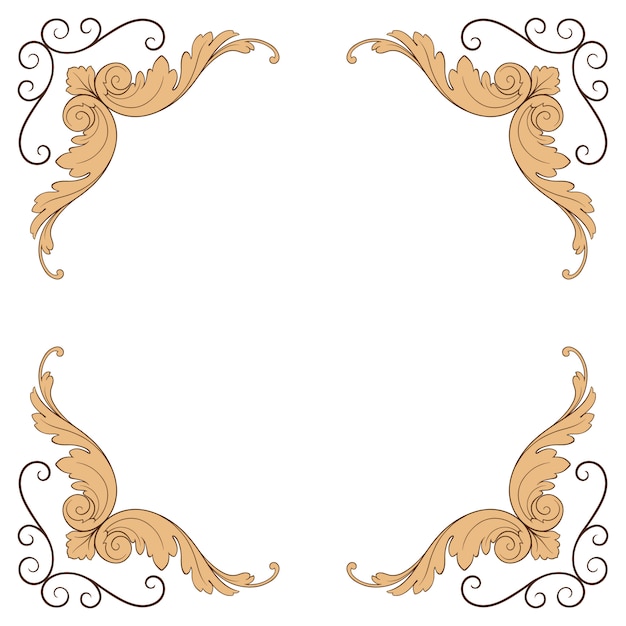 Ornamento barocco classico. Filigrana elemento decorativo di design.