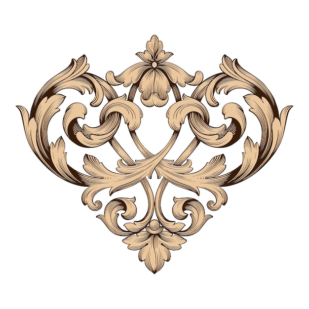 Ornamento barocco classico. Filigrana elemento decorativo di design.