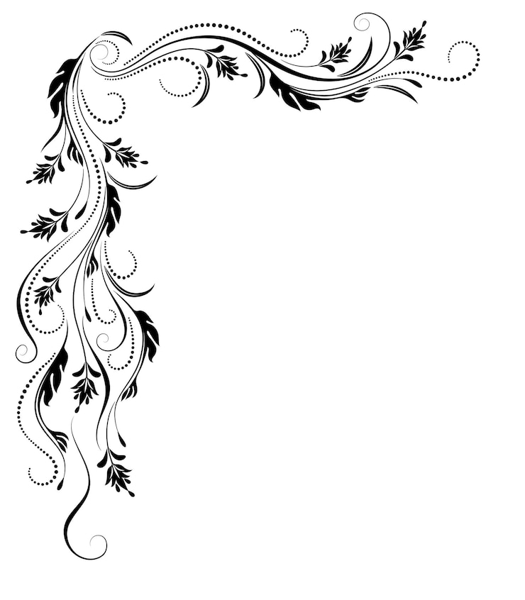 Ornamento d'angolo decorativo in stile retro