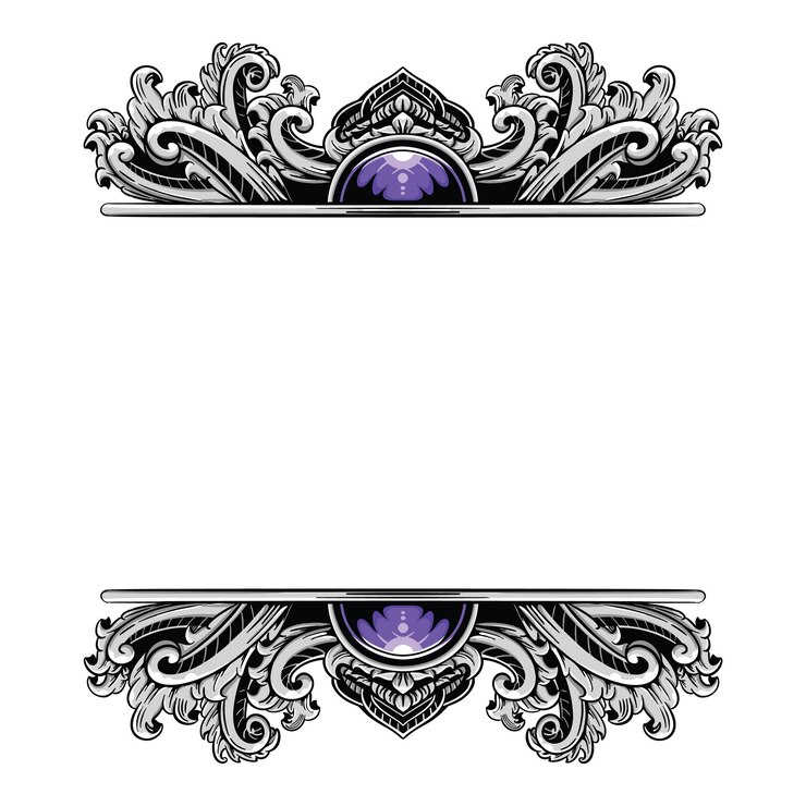 Vettore ornamento da matrimonio di lusso con forma di gioiello decorativo inciso vintage