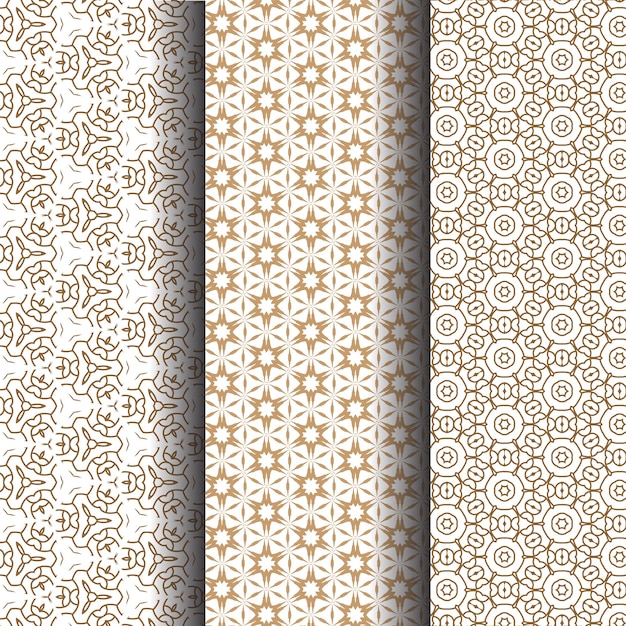 Ornamento geometrico arabo senza cuciture in colore marrone. Stile arabo.