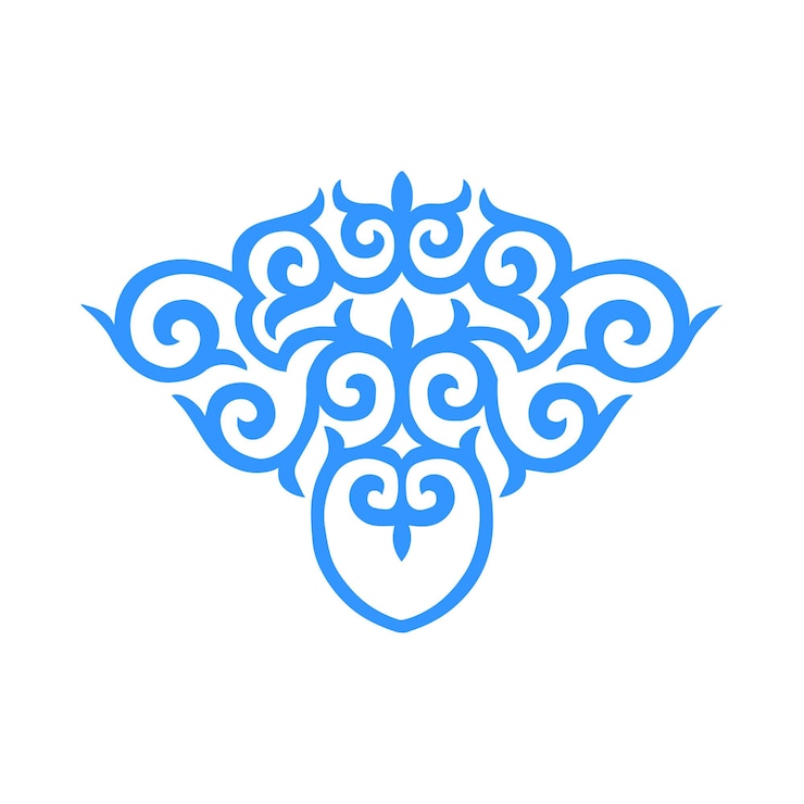 Vettore ornamento kazako oyu ornek