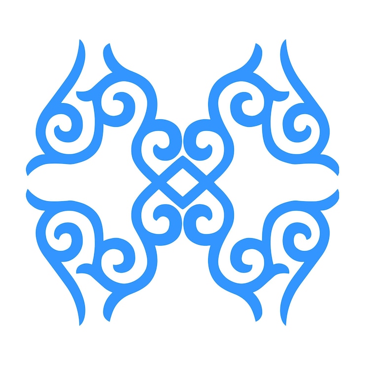 Vettore ornamento kazako oyu ornek