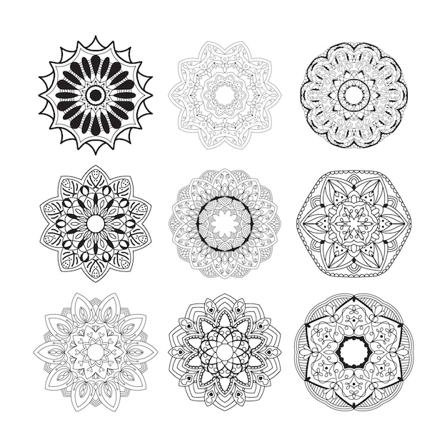 Ornamento libro da colorare mandala