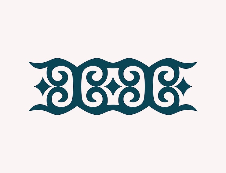 Vettore ornamento nazionale kazako