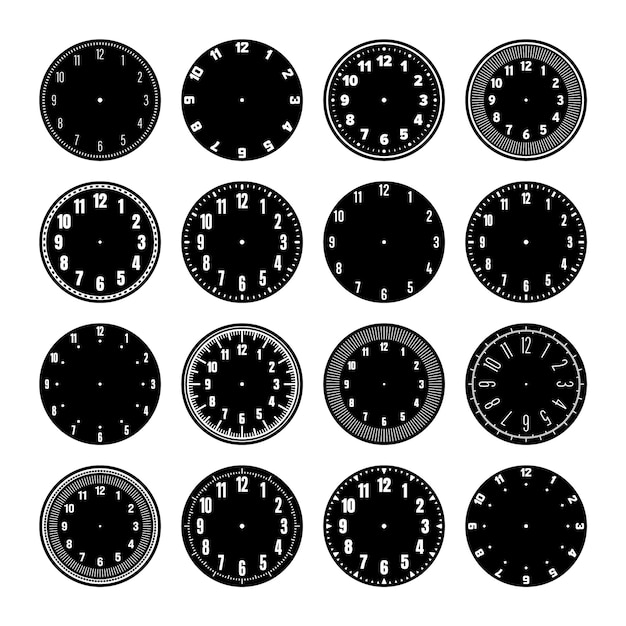 Orologi meccanici con quadrante con numeri, temporizzatore a cornice o elemento di cronometro con minuti e ore