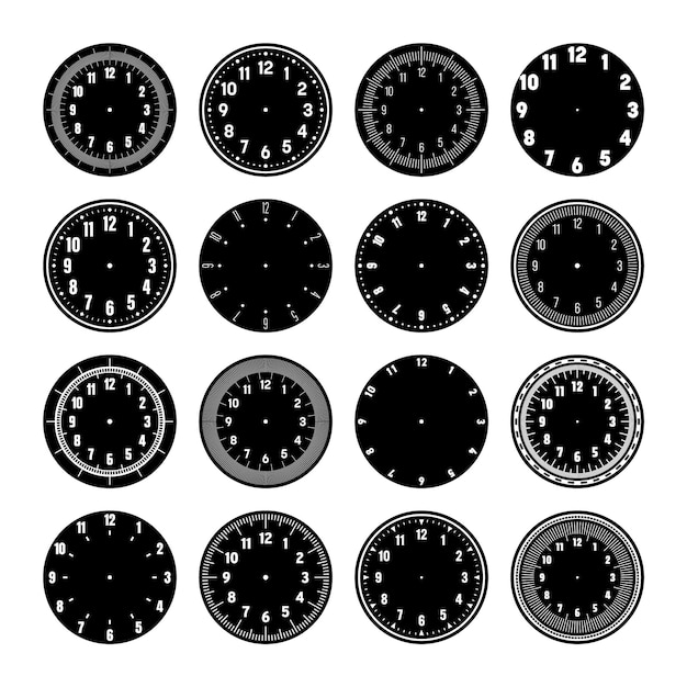 Orologi meccanici con quadrante con numeri, timer o elemento di cronometro con minuti e ore