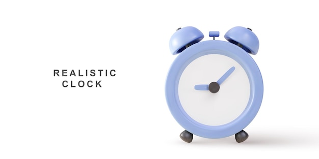 Orologio blu realistico 3d