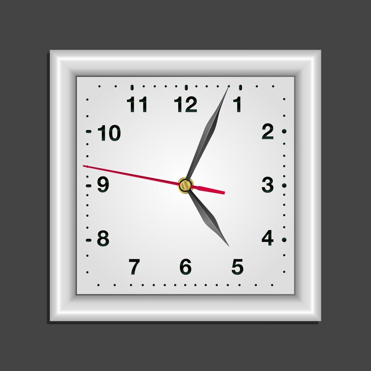 Vettore orologio carino clipart personaggio dei cartoni animati disegno illustrazione vettoriale