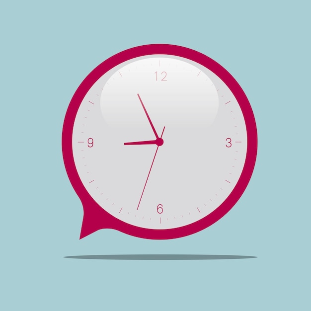 Orologio disegnato vettoriale. Isolato su sfondo blu.