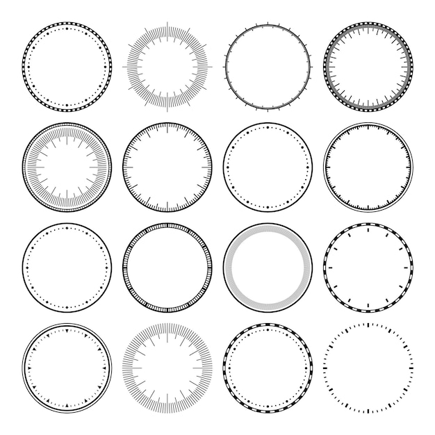 Orologio meccanico con quadrante a lunetta con segni di minuti e ore timer o elemento cronometro vuoto