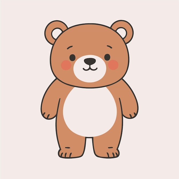 Orso carino per i bambini illustrazione vettoriale di libri di storie
