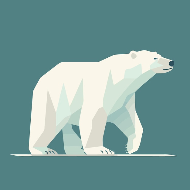 Orso polare bianco isolato su sfondo blu