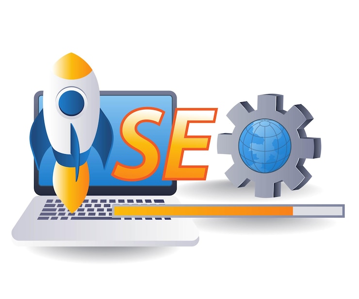 Vettore ottimizzazione seo di avvio illustrazione 3d isometrica piatta