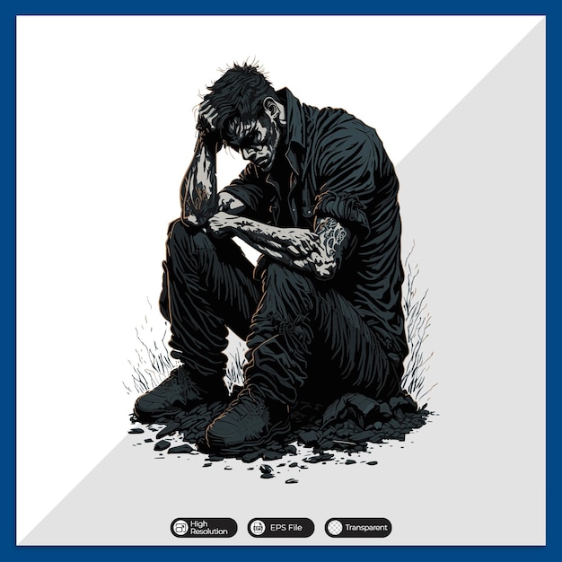 Ottimo disegno di maglietta per uomini depressi.