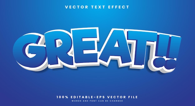 Ottimo modello di effetto di testo 3D editabile vettoriale premium