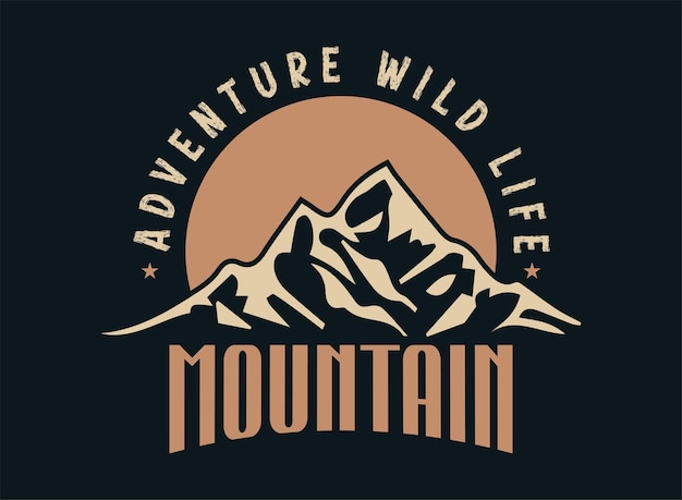 Outdoor Mountain Vector Design per maglietta