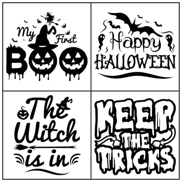 Pacchetto di design di t-shirt di Halloween SVG Crafts