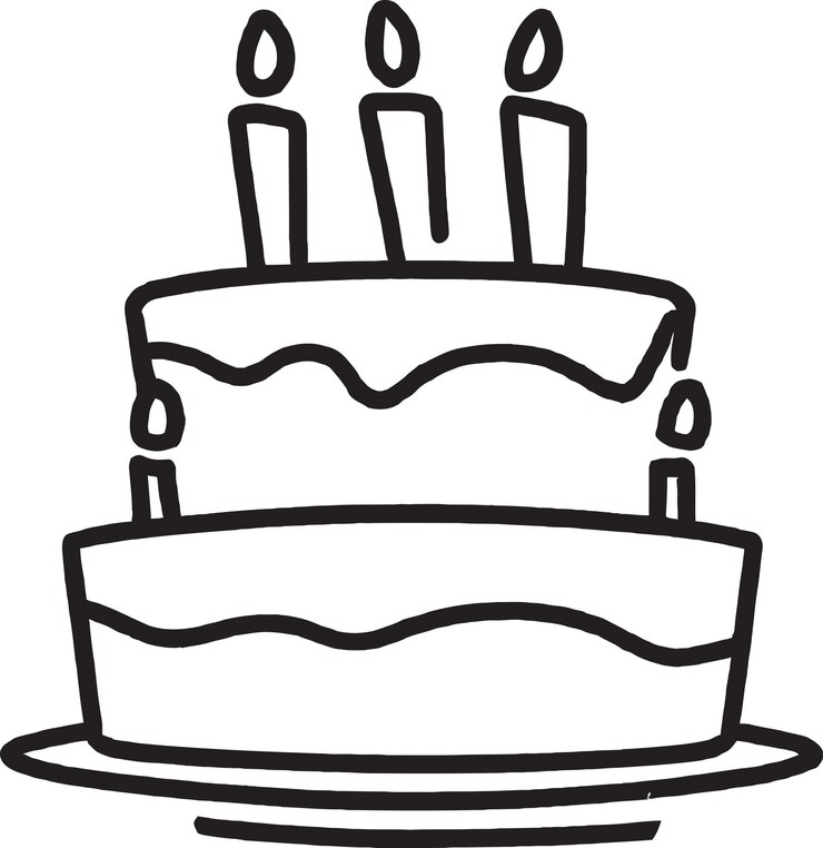Vettore pacchetto di icone vettoriali fetta di torta di compleanno