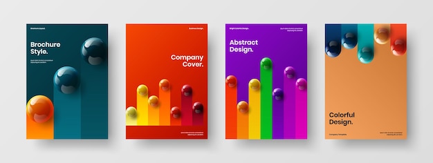 Pacchetto di modelli vettoriali per il design della copertina del diario colorato