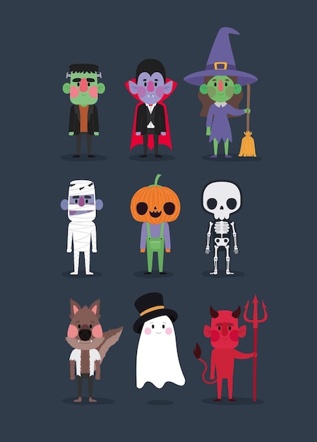 Pacchetto di personaggi di Halloween