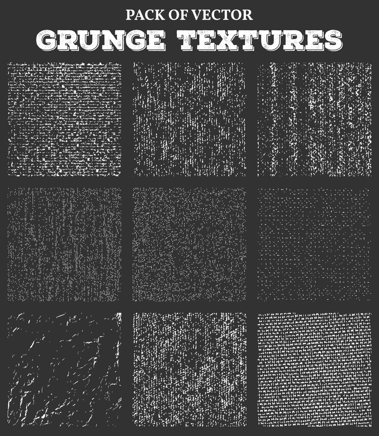 Vettore pacchetto di texture grunge