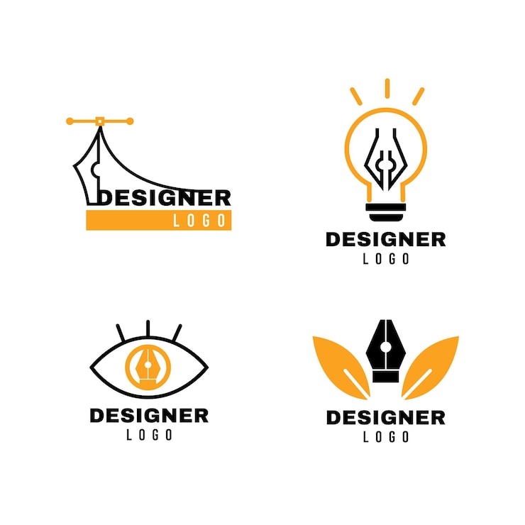 Vettore pacchetto logo moderno design grafico
