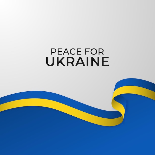 Pace per l'Ucraina con un nastro nei colori della bandiera nazionale Ferma la guerra in Ucraina