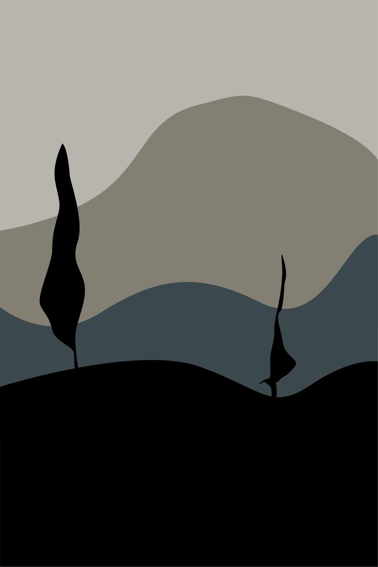 Paesaggio astratto scandinavo wall art decorazione