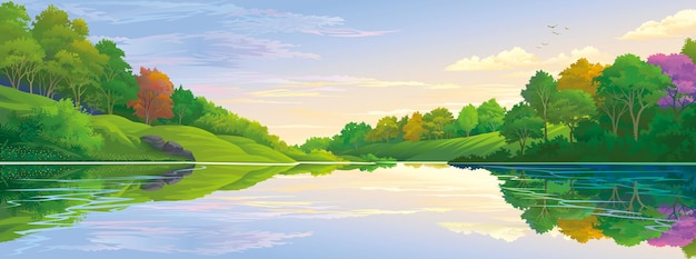 Paesaggio del lago Serene