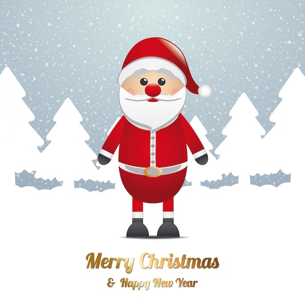 paesaggio nevoso invernale di Babbo Natale
