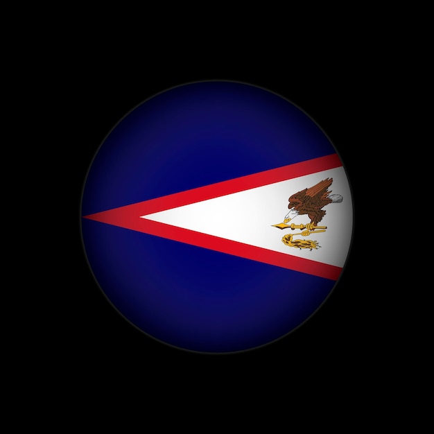 Paese Samoa americane Bandiera delle Samoa americane Illustrazione vettoriale